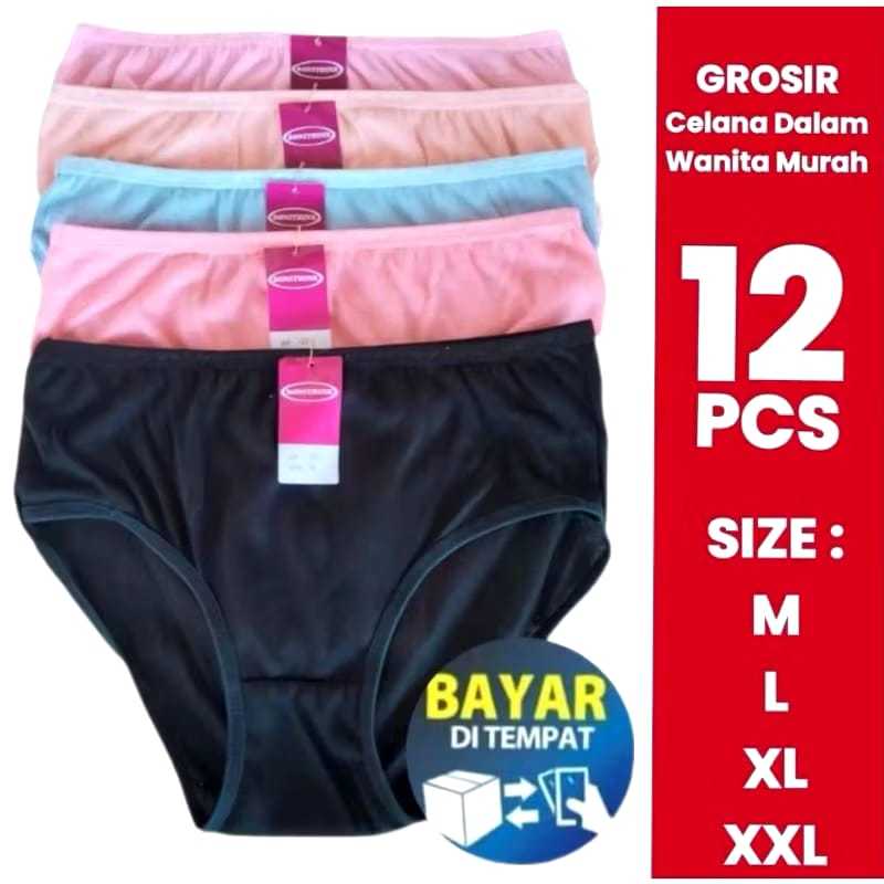 DALEMAN MURAH/ PROMO TERLARIS (COD) 12 PCS CELANA DALEM WANITA / Celana dalem wanita dewasa / cd wan