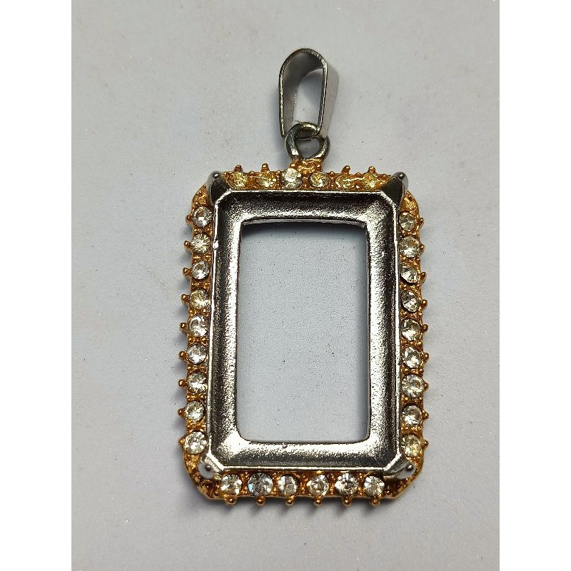 Liontin Bandul Emban Batu Akik , Model Kotak , Titanium