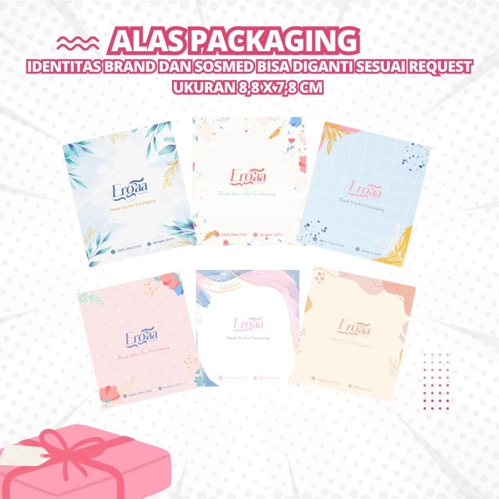 

ALAS PACKAGING / ALAS PACKING AKSESORIS / ALAS PACKING GELANG / KERTAS ALAS AKSESORIS/ ALAS AKSESORIS / KERTAS AKSESORIS / KERTAS PACKAGING