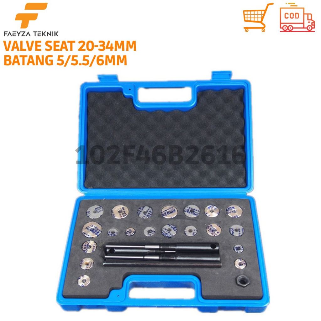 Valve Seat Cutter 20-34mm Alat setting Klep Skrap Klep Batang 5mm 5.5mm 6mm