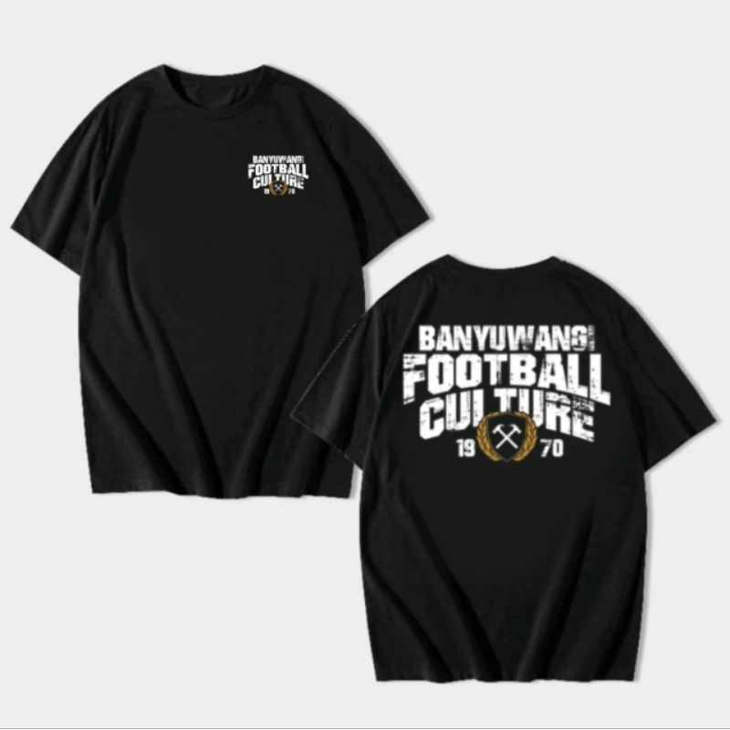 KAOS BANYUWANGI FOOTBALL CULTURE 1970 CORAK DEPAN BELAKANG