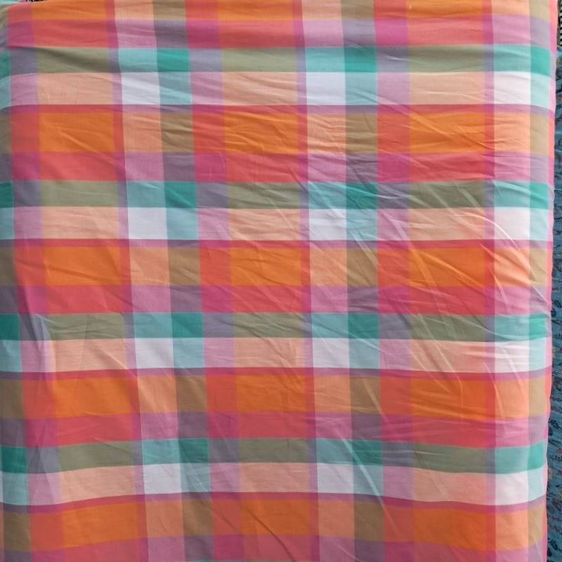 kain katun yarndeat | kain katun motif kotak kotak | kain katun yarndeat motif kotak