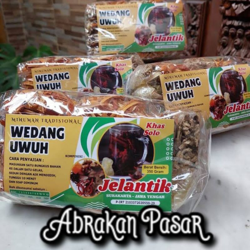 

WEDANG UWUH PREMIUM KHAS SOLO ORIGINAL+GULA BATU.1PACK ISI 10 PCS