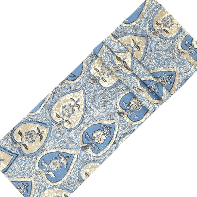 batik kejora kain batik premium solo elegan bahan katun motif daun ceplok warna indigo cocok buat ke