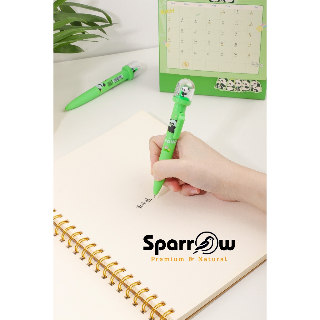 

SPARROW Pen Silikon / Silicone Pen / Pen Karakter Lucu Cantik LANDSCAPE DILIGENT PANDA (8200)