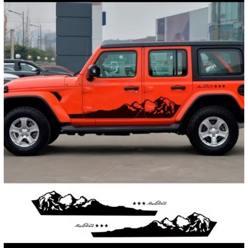 CUTTING STICKER TERBARU MOBIL JEEP, RUBICON, JIMNY, FEROZA, KATANA, DLL
