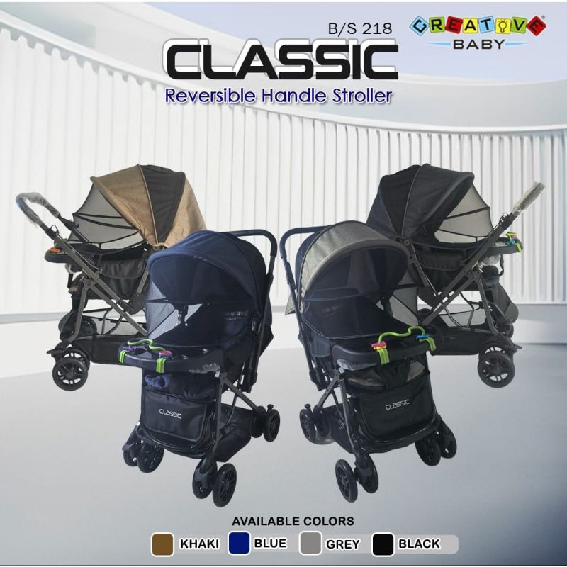 Stroller Bayi Creative Baby 218 CLASSIC Baby Stroller Kereta Dorong Bayi Dorongan Bayi