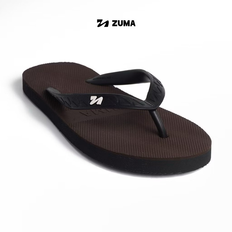 Sandal Zuma Men Classic Brown Black  / Sandal Jepit Karet Cowok