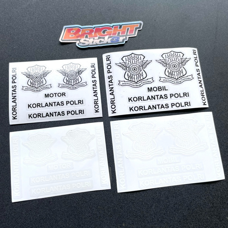Sticker Stiker Plat Nomor Korlantas Printcutt Transparan