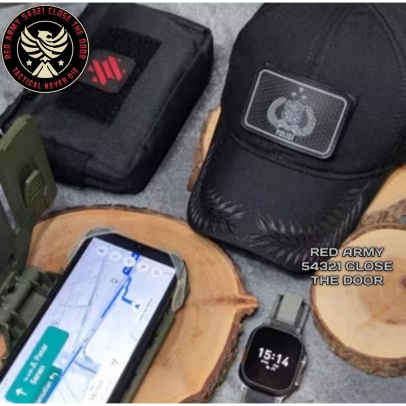 Topi Black OPS Perwira Menengah Polri Baseball Caps Tactical Pamen Polri Best Quality Premium