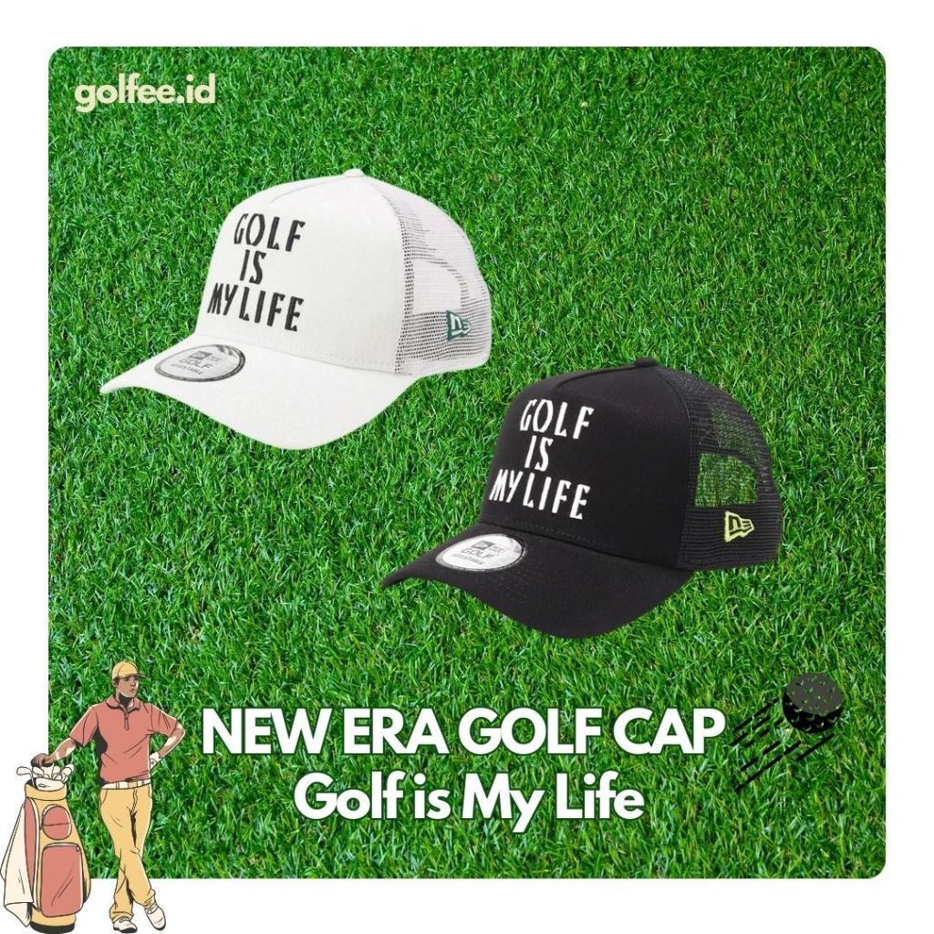 [Golf Acc, Golf Cap] New Era Trucker Cap Golf is My Life
