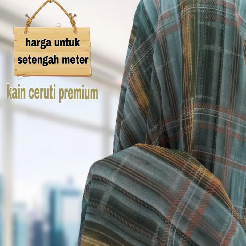 kain ceruti premium motif kotak-kotak