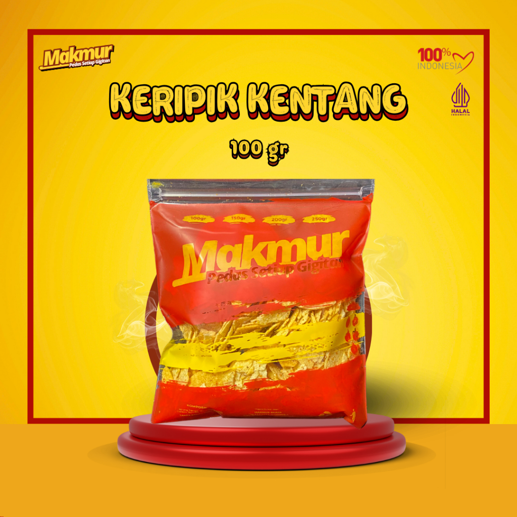 

Makmur Keripik Kentang Varian Level Pedas - Makanan Ringan