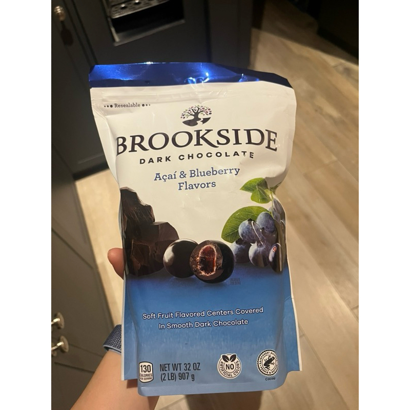 

Brookside dark chocolate with Acaii Blueberry 32oz