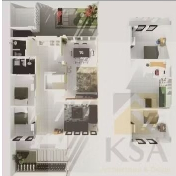 Desain Denah 2D dan denah 3D Rumah / Gedung Arsitektur