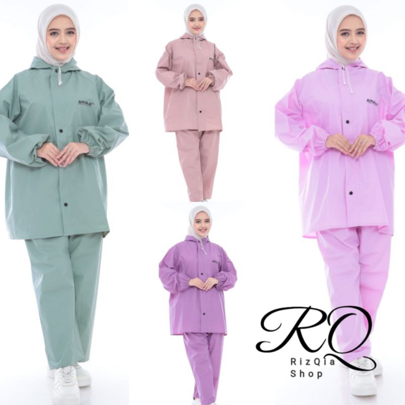 Jas Hujan AKULA' tipe Celana / Jas Hujan Dewasa Pria Wanita / Jas Hujan Setelan Baju Celana Premium