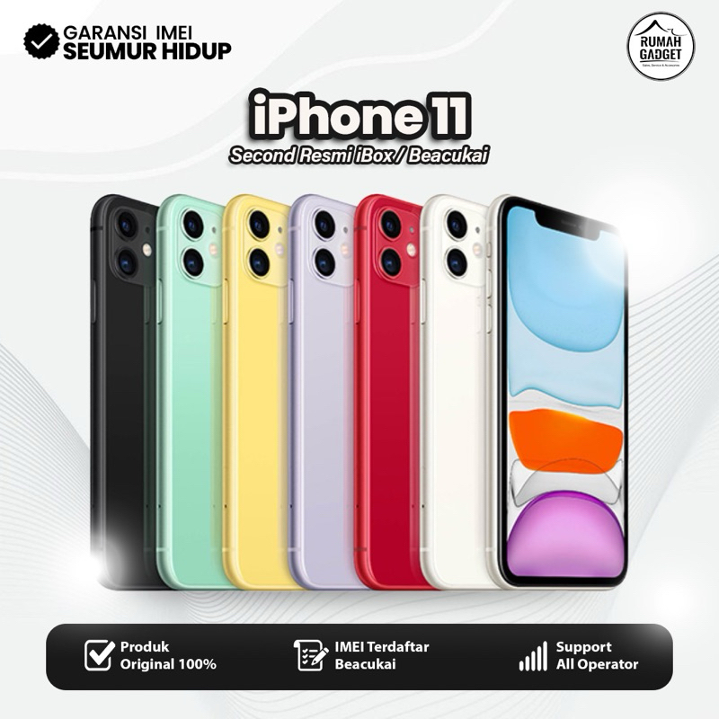 iP 11 64GB/128GB/256GB Second Bergaransi Resmi