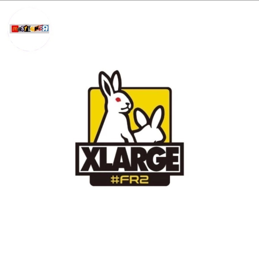 

sticker XLARGE x #FR2 logo stiker Japan streetwear fuckingrabbit