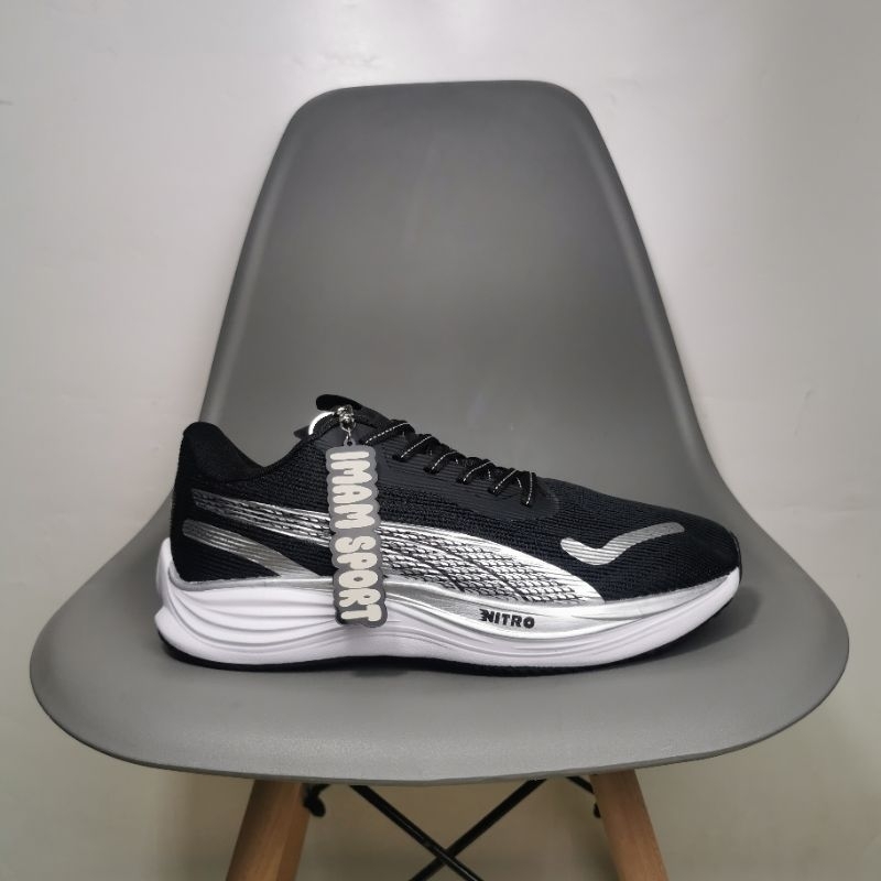 SEPATU PUMA VELOCITY NITRO 3 BLACK WHITE