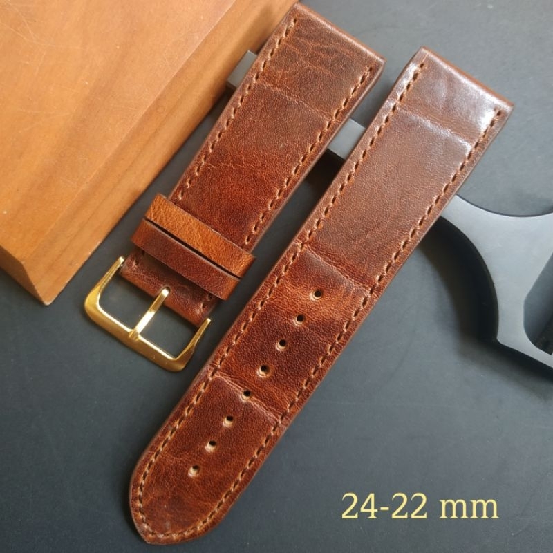 Tali jam tangan kulit asli 24mm / strap jam tangan vidileather