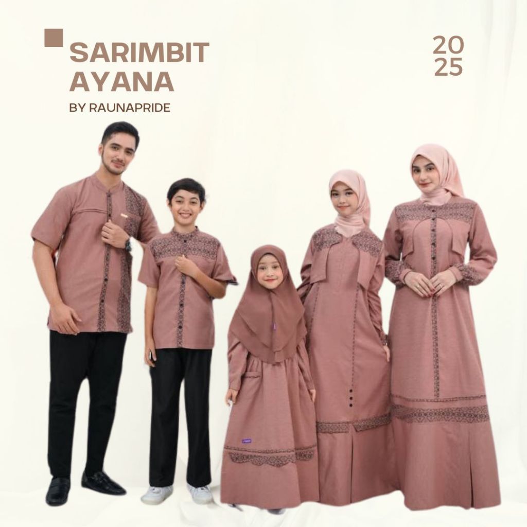 Sarimbit Rauna - Baju Sarimbit Ayana by RaunaPride - Sarimbit Lebaran Keluarga Terbaru || Teracota