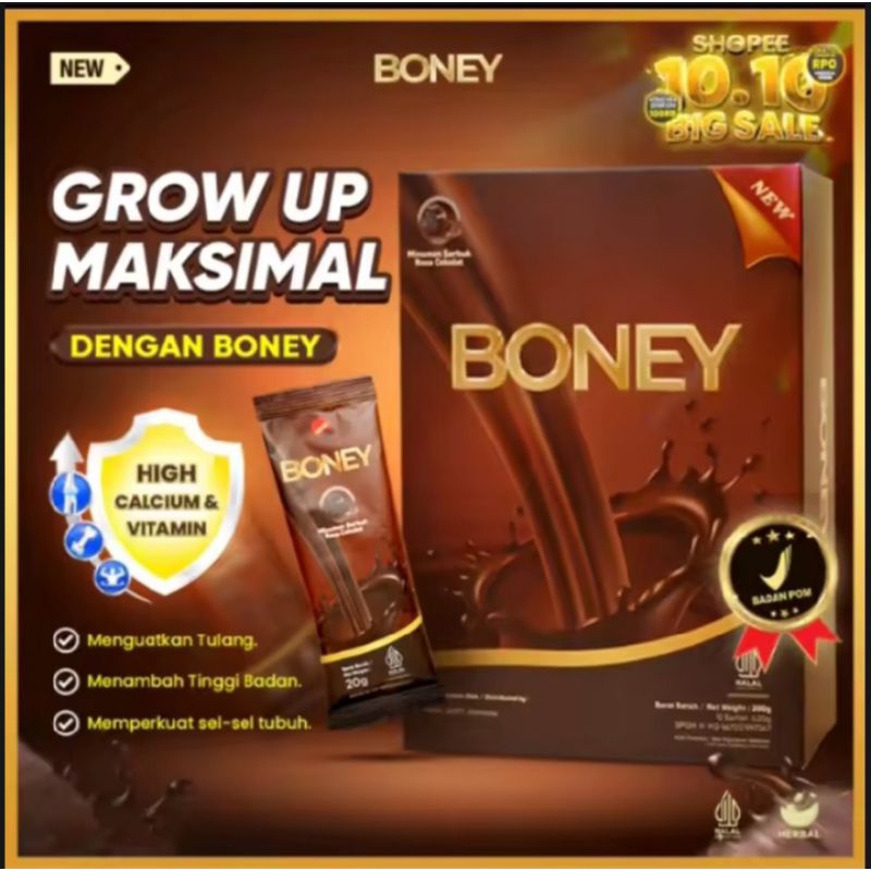 

BONEY Susu Rasa Coklat Minuman Bubuk Peninggi Badan Cepat Terbaik 100% Original