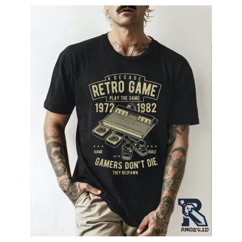 kaos t-shirt retro game atari