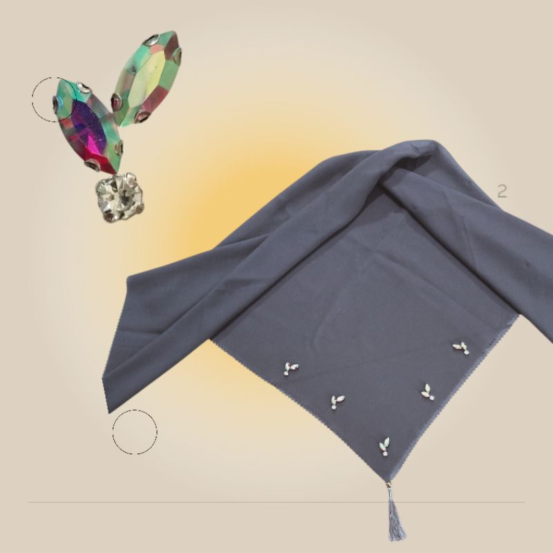 hijab segi empat Paris//jilbab segi empat Payet//hijab segi empat tassel