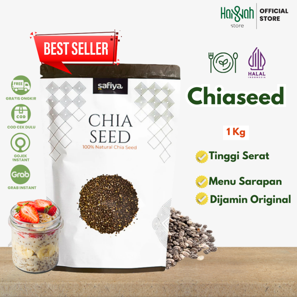 

Chiaseed Organik 1 Kg Safiya - Biji Chia seed Hitam Organik Premium Mexico