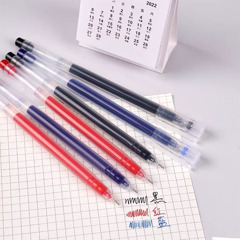 

Triangle Gel Ink Pen Stationary 0,5 mm Pena Segitiga Peralatan Tulis Pulpen Saku Tinta Hitam