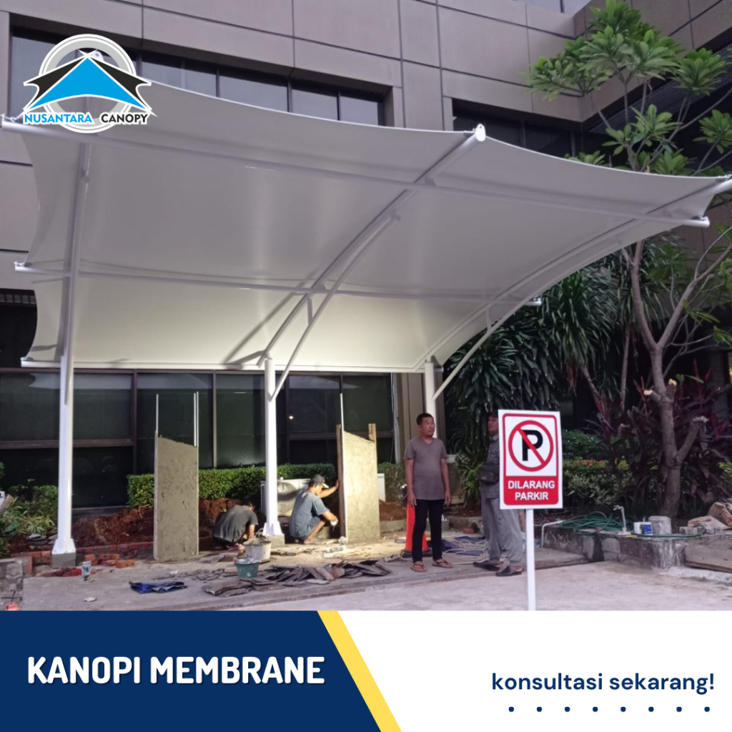 kanopi membrane berkualitas - canopy atap membrane murah - tenda membran bergaransi