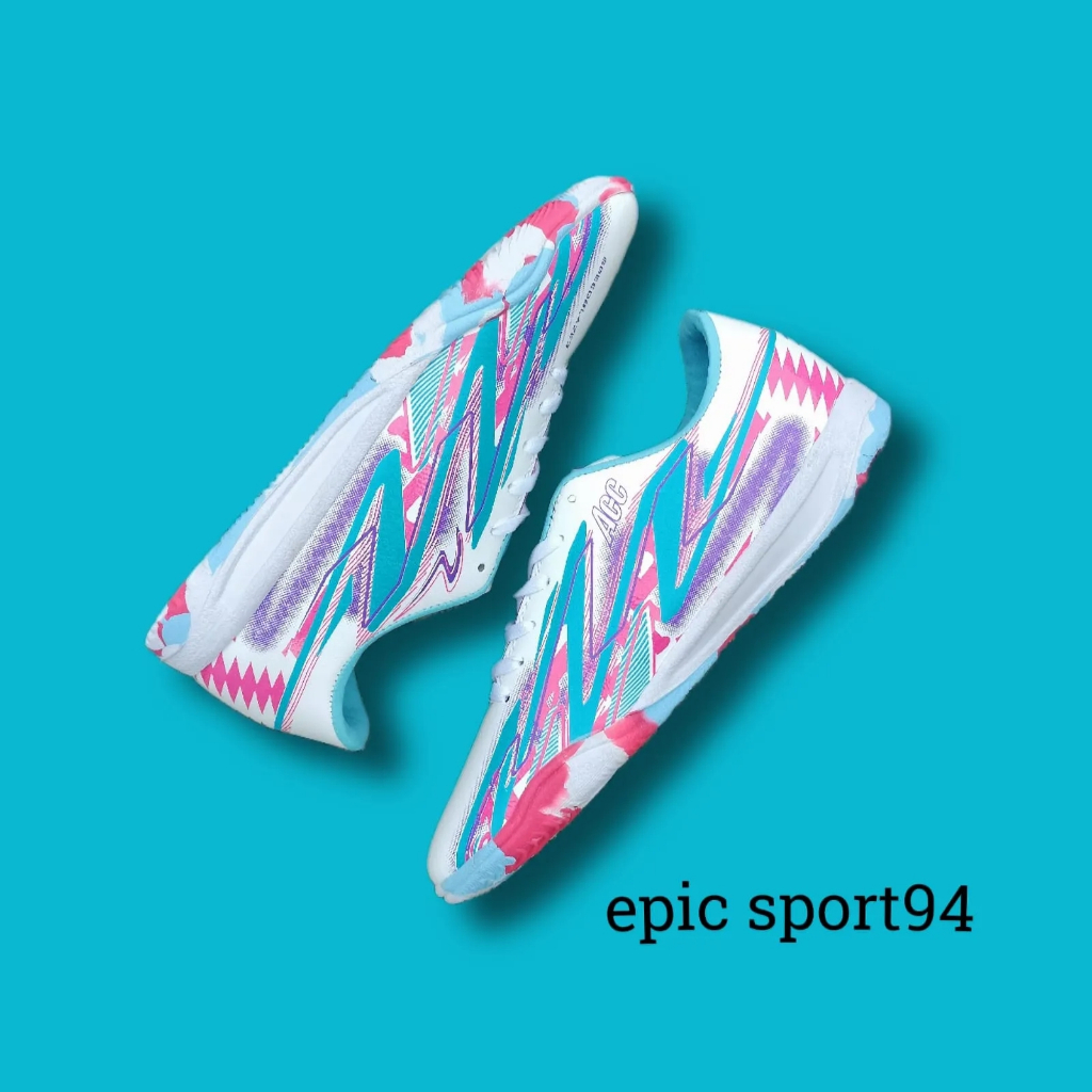 Chys.id Sepatu Futsal SPECS SPEEDBLAZE 3 SEED PEARL DESIRE BLUE WHITE IN fg GRADE Original TERMURAH