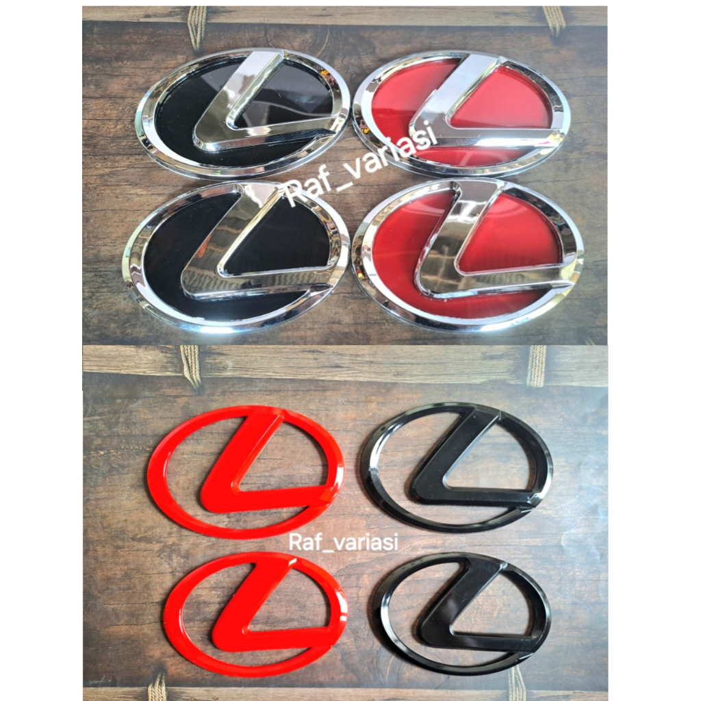 Emblem Logo Lexus Merah Hitam / Logo Lexus untuk avanza xenia / emblem logo belakang lexus calya sig