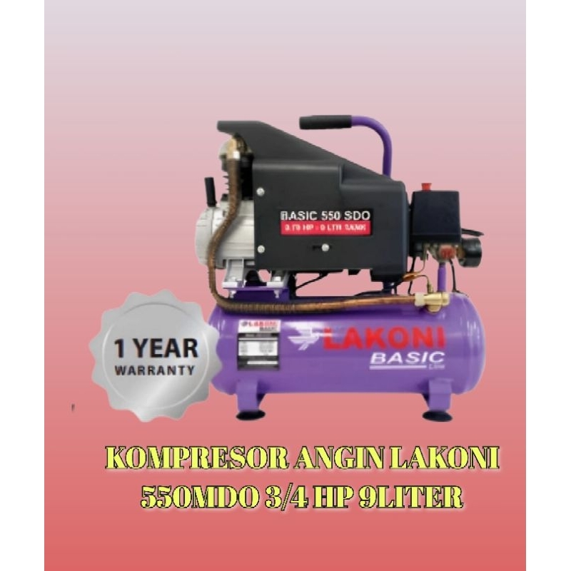 ORIGINAL LAKONI BASIC 550 IMOLA75 MESIN KOMPRESOR 3/4 HP 0.75HP 550 WATT MESIN KOMPRESOR POMPA ANGIN