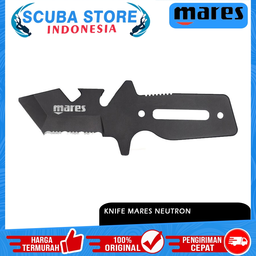Knife Mares Neutron SS440 Pisau Selam Stainless Steel Scuba Diving Freediving Freedive Spearfishing 