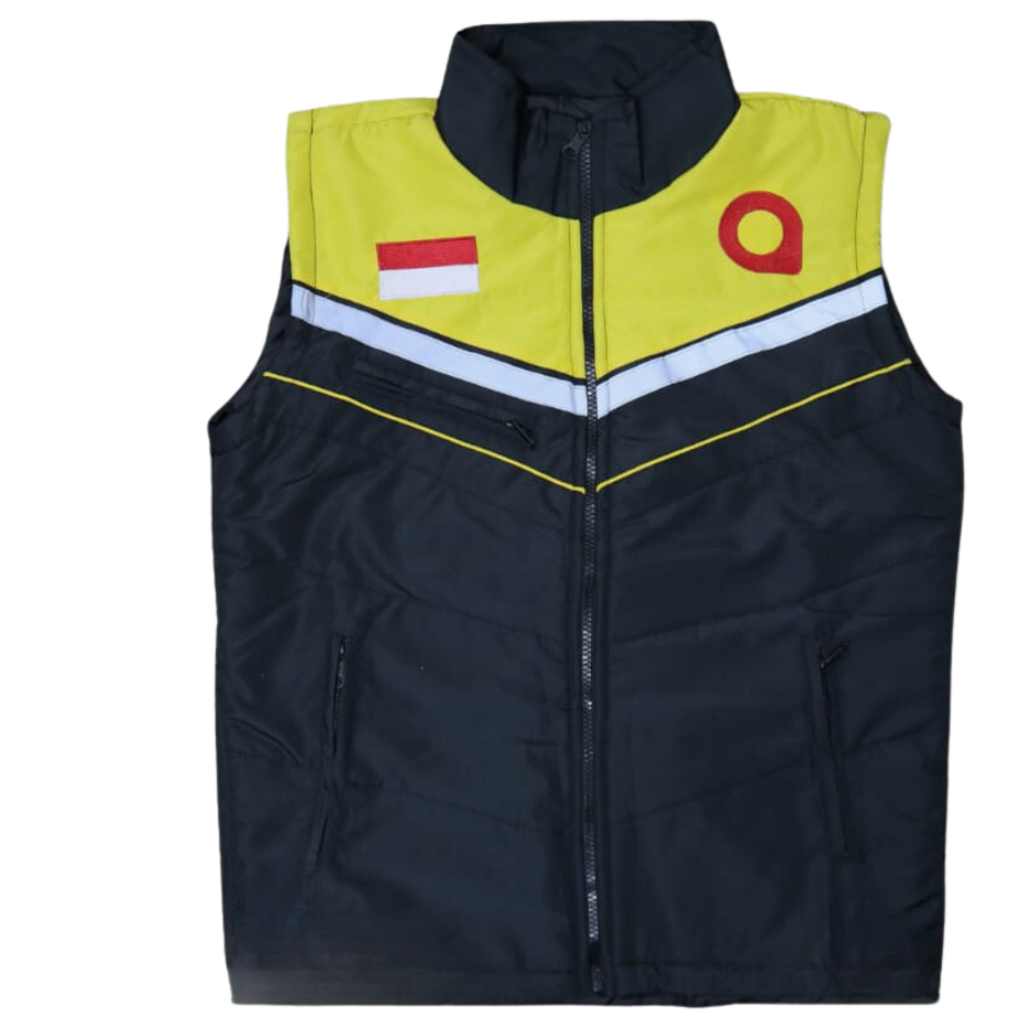 Rompi mxm - rompi mxm kuning full bordir - rompi pria anti angin