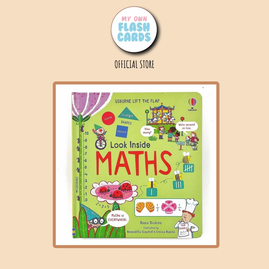 Look Inside Maths SEGEL Board Book - Buku Lift the Flap Tentang Matematika Impor - Imported Children