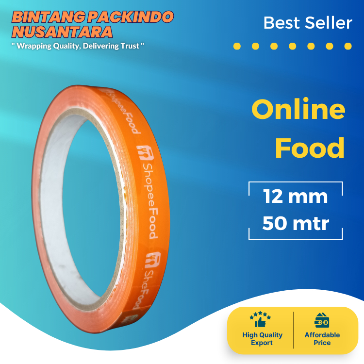 

Jual Isolasi Lakban Segel Makanan SopeeFood Orange