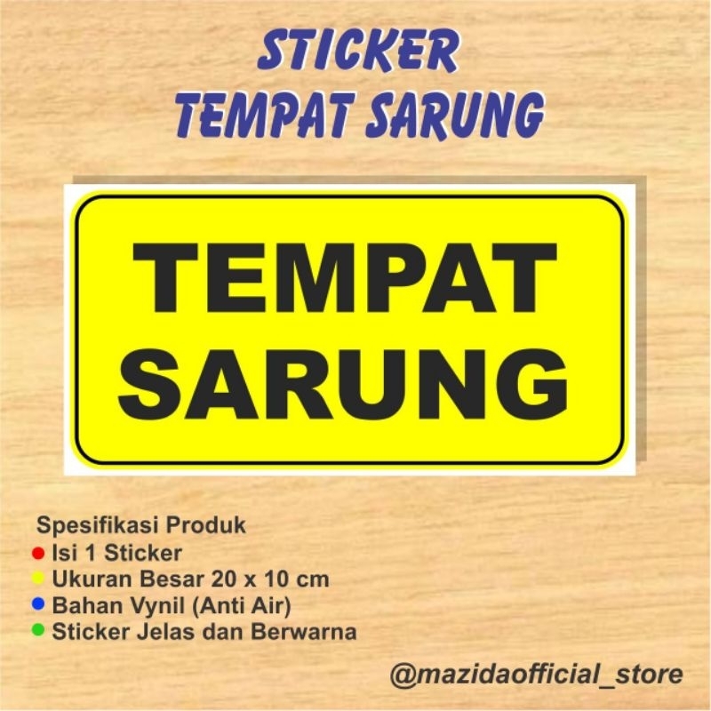 

Sticker Tempat Sarung Sajadah Masjid Mushola Kuning Vynil Anti Air