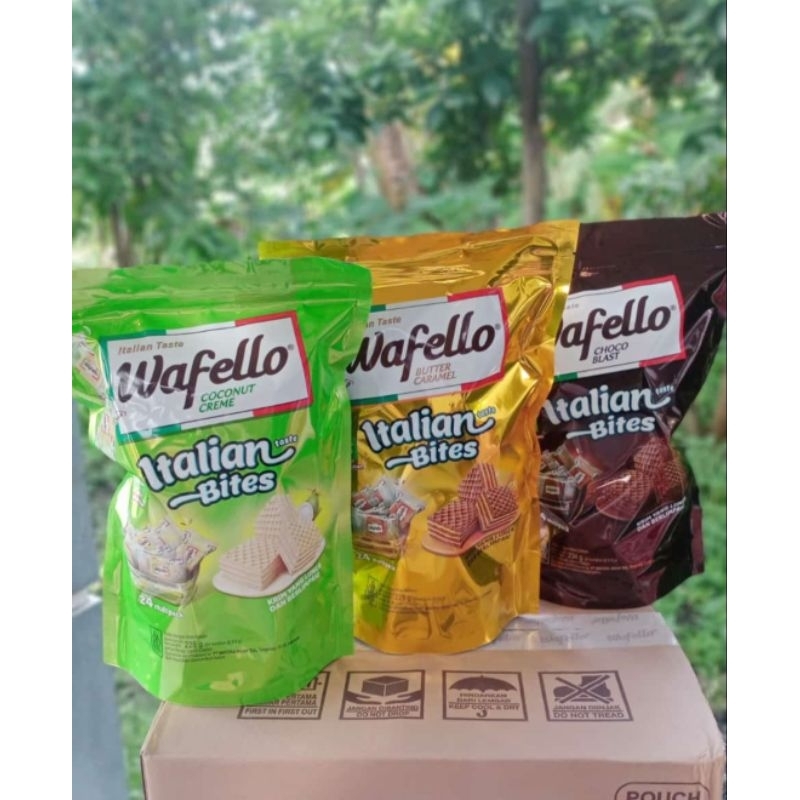 

WAFELLO POUCH 228g READY RASA CHOCO, CARAMEL, COCONUT