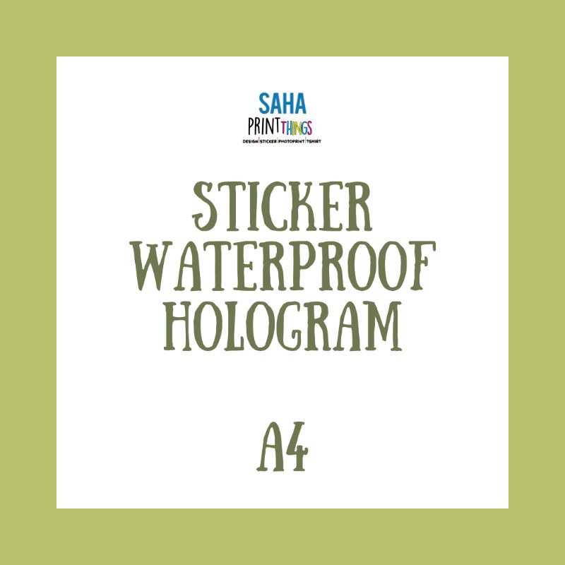 

STIKER WATERPROOF TRANSPARAN A4