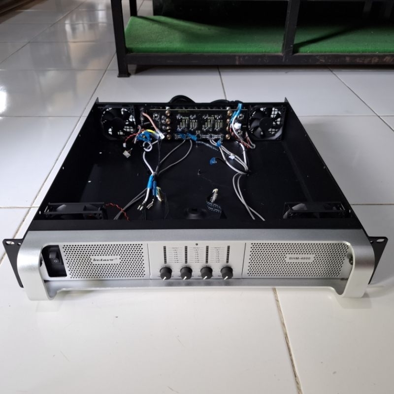 Box power amplifier 2U 4 Chenel Komplit Aksesoris copotan power BU pabrikan