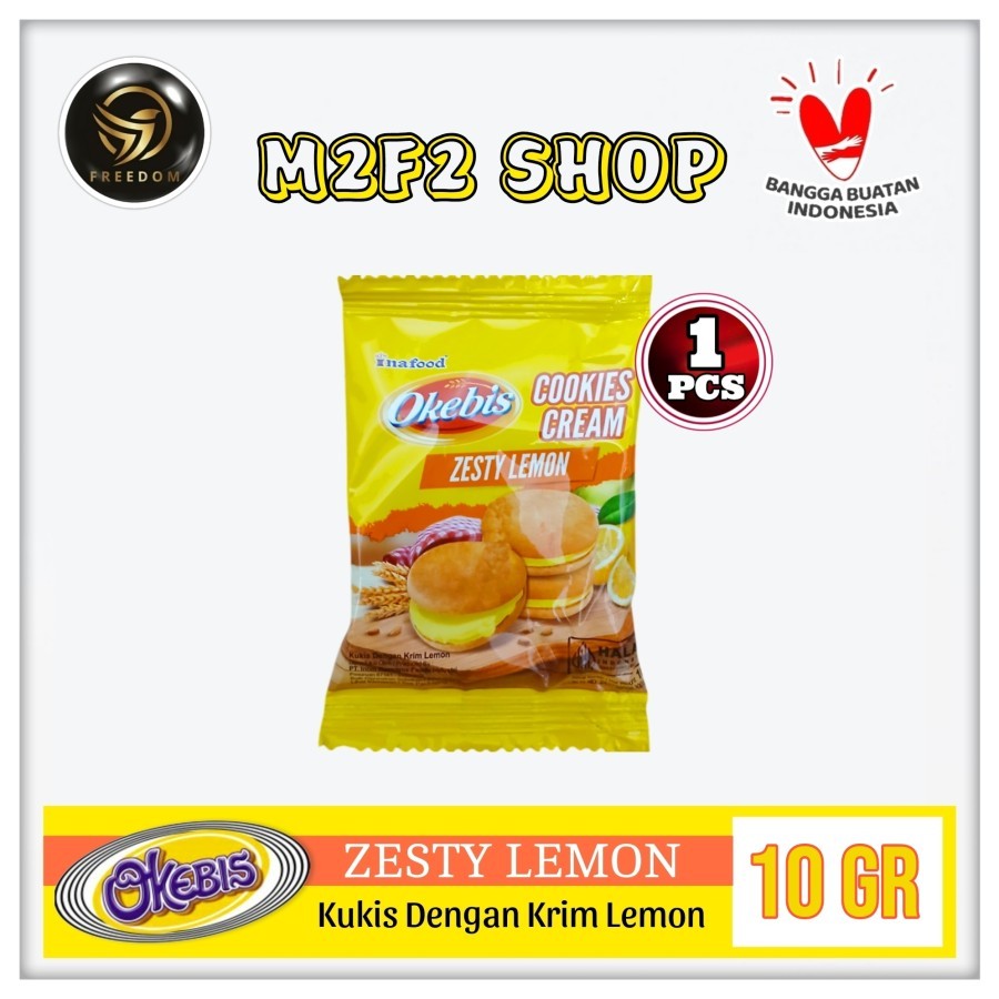 

Okebis Cookies Cream Zesty Lemon | Kukis Krim Jeruk Lemon Sachet - 10 gr (Kemasan Satuan)