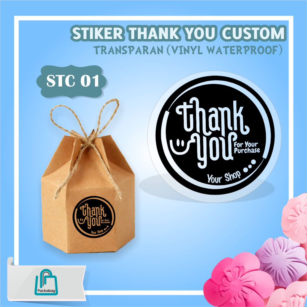 

STICKER THANK YOU OLSHOP MURAH - STIKER CUSTOM BAHAN VINYL TRANSPARAN