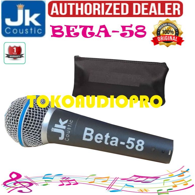 JK Coustic BETA58  Microphone Kabel Original BETA-58