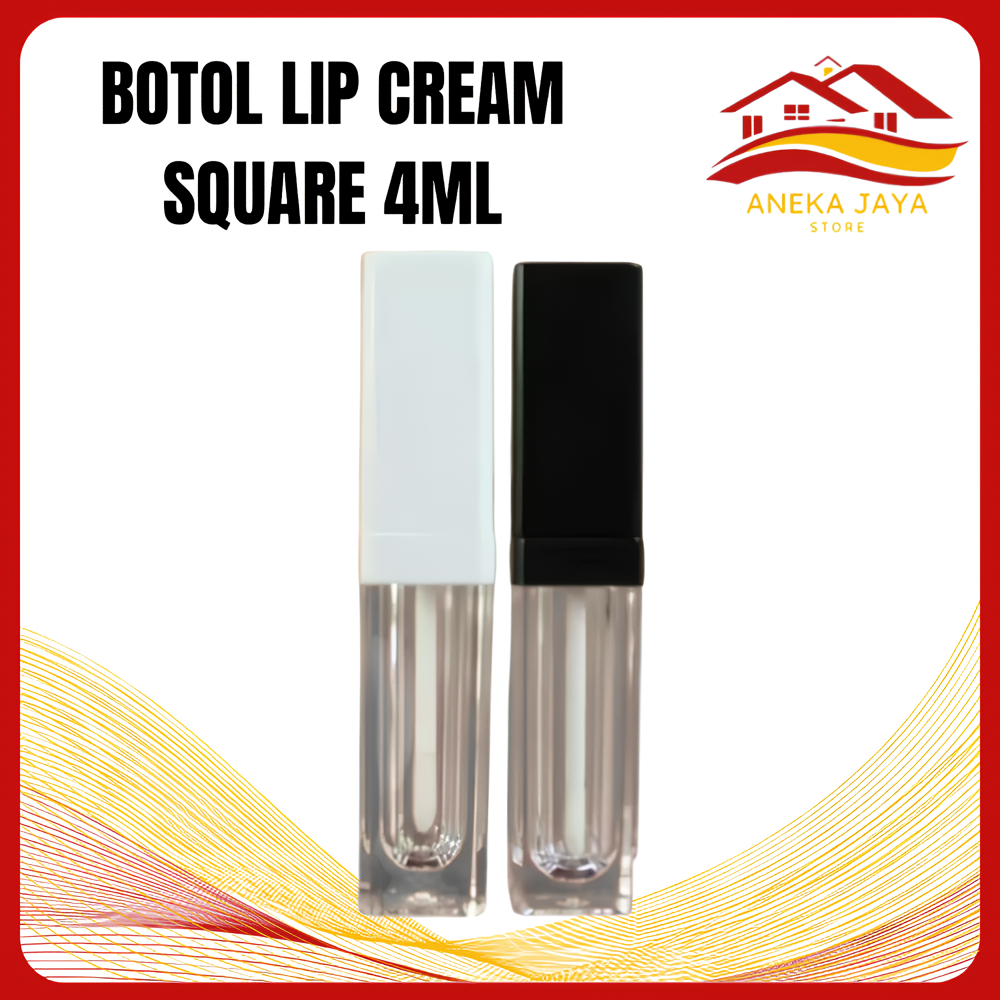 BOTOL LIP CREAM 4ML SQUARE / BOTOL LIP GLOSS / BOTOL ACRYLIC 4ML