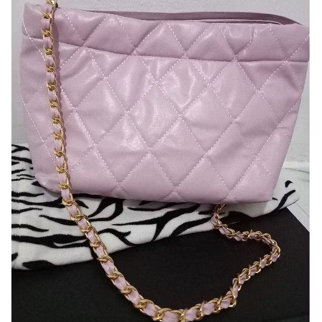 Tas kulit bantal  lilac  (gratis ganci)