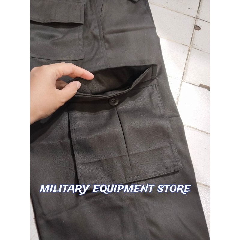 Celana pdl coklat bahan kain jatah polri - celana pramuka - celana cargo - celana satpam security