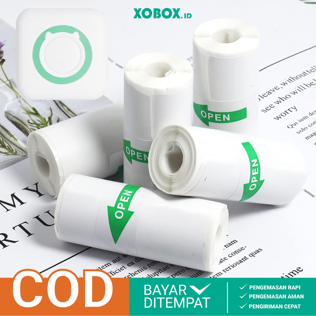 

Kertas Thermal Mini Label Sticker Gulungan 3Meter Anti Air Tanpa Luntur ATK3001