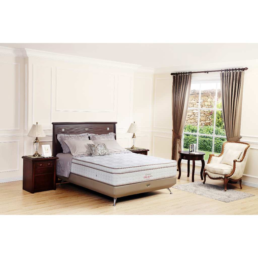 Spring Bed Guhdo Ruby Dream Set Sandaran Drevo Divan Virginian [Full Set]